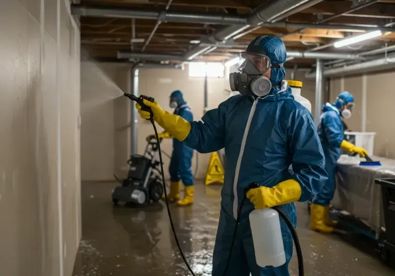 Basement Sanitization and Antimicrobial Treatment process in Midlothian, IL