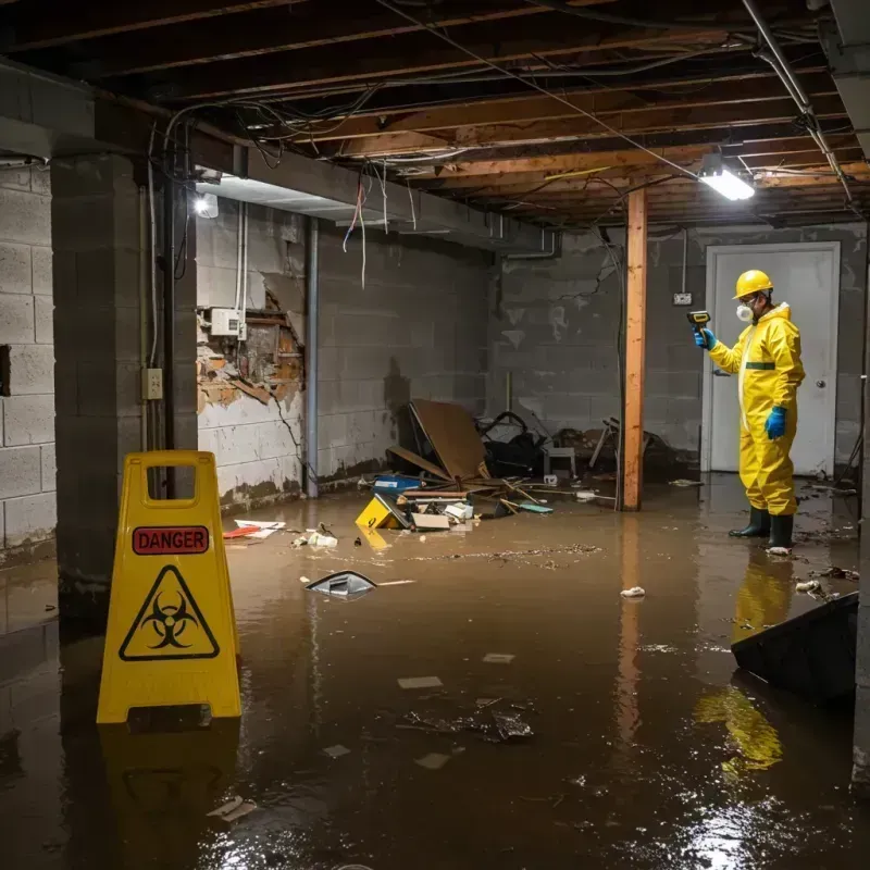 Flooded Basement Electrical Hazard in Midlothian, IL Property