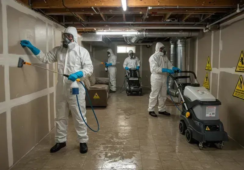 Basement Moisture Removal and Structural Drying process in Midlothian, IL